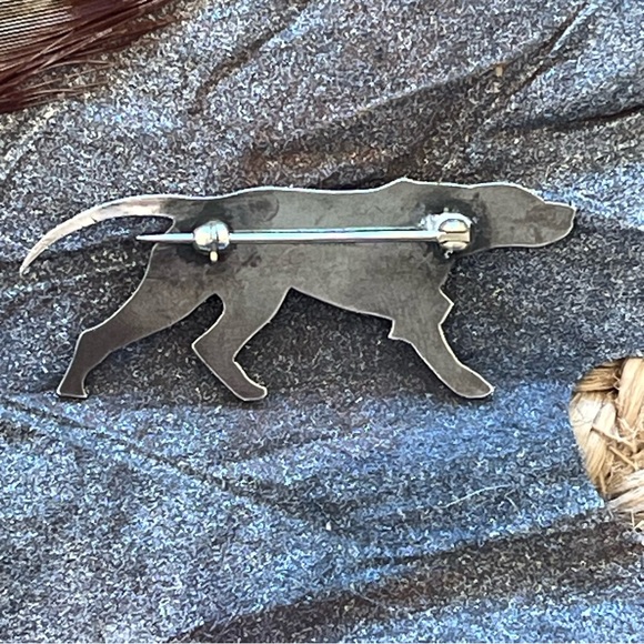 Vintage Pointer Retriever Dog Sterling Silver Brooch Pin Labrador Retriever? - Picture 16 of 17